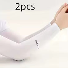 Manchons de protection solaire en soie glacée pour l'été, anti-UV, respirants, pour le cyclisme, hommes et femmes, sports de plein air, ajustement élastique (2/6 pièces)