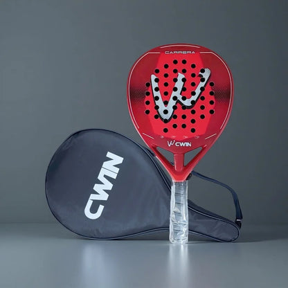 CWIN CARRERA raquette de pagaie adulte professionnel en Fiber de carbone souple EVA visage raquette de Tennis avec housse de sac de pagaie 2025