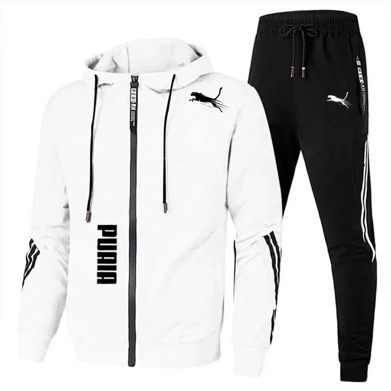 Ensemble de survêtement homme printemps-automne 2026 – Hoodie à manches longues et jogging 2 pièces – Tenue décontractée de sport et de course
