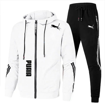 Ensemble de survêtement homme printemps-automne 2026 – Hoodie à manches longues et jogging 2 pièces – Tenue décontractée de sport et de course