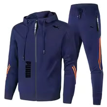 Ensemble de survêtement homme printemps-automne 2026 – Hoodie à manches longues et jogging 2 pièces – Tenue décontractée de sport et de course