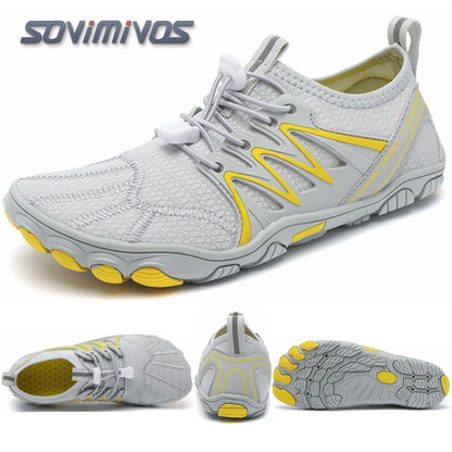 Cross-Trainer pour hommes | Chaussure pieds nus et minimaliste | Semelle zéro chute | Boîte à bout large pour femmes, chaussures de natation en amont, pantoufles de plage