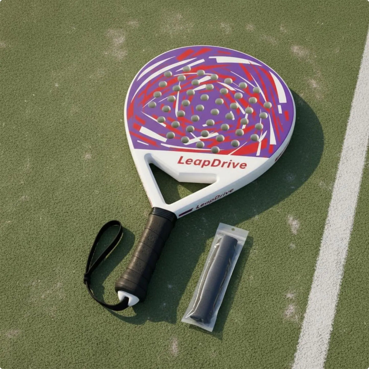 Raquette de padel junior, grande zone de frappe, ABS, équipement sportif, absorption des chocs, rebond puissant, pour débutants, extérieur