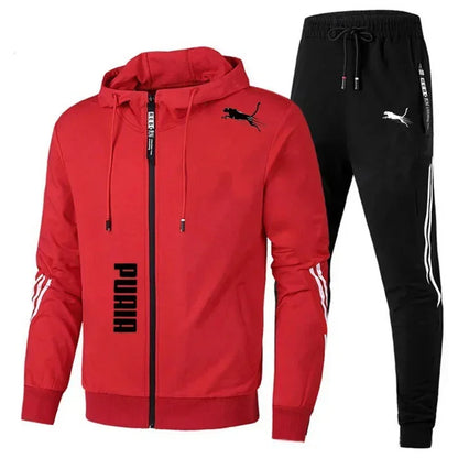 Ensemble de survêtement homme printemps-automne 2026 – Hoodie à manches longues et jogging 2 pièces – Tenue décontractée de sport et de course