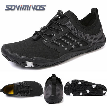 Cross-Trainer pour hommes | Chaussure pieds nus et minimaliste | Semelle zéro chute | Boîte à bout large pour femmes, chaussures de natation en amont, pantoufles de plage