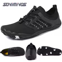 Cross-Trainer pour hommes | Chaussure pieds nus et minimaliste | Semelle zéro chute | Boîte à bout large pour femmes, chaussures de natation en amont, pantoufles de plage