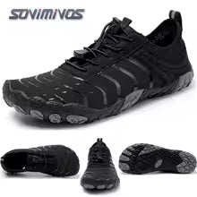 Cross-Trainer pour hommes | Chaussure pieds nus et minimaliste | Semelle zéro chute | Boîte à bout large pour femmes, chaussures de natation en amont, pantoufles de plage