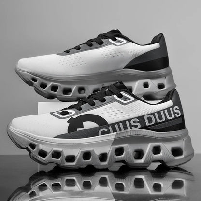 Chaussures de course pour hommes, chaussures tout-terrain, amortissantes, antidérapantes, respirantes, en maille, chaussures de luxe, baskets de course pour couple en plein air