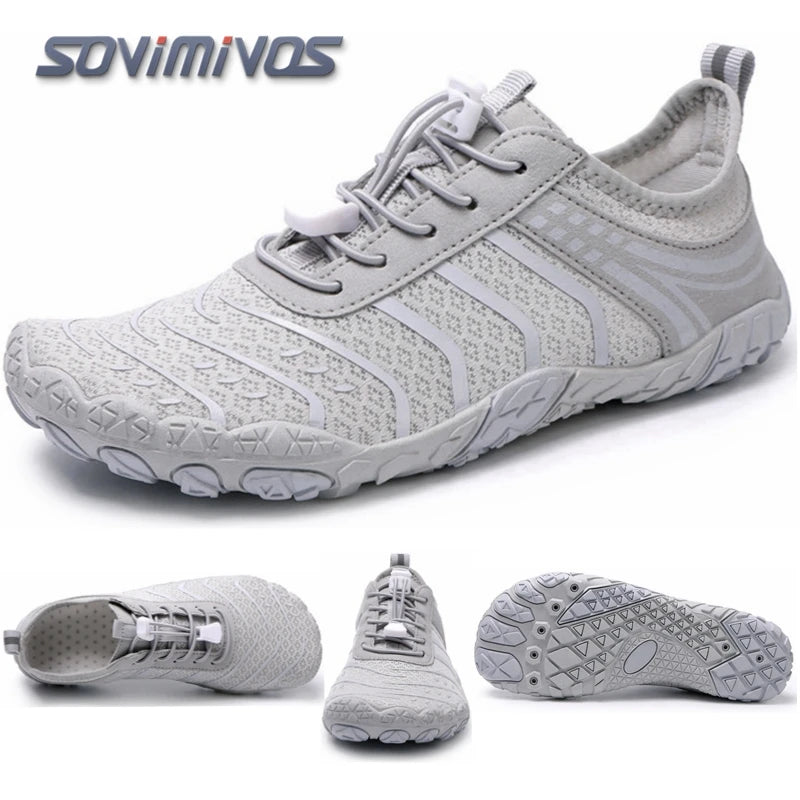 Cross-Trainer pour hommes | Chaussure pieds nus et minimaliste | Semelle zéro chute | Boîte à bout large pour femmes, chaussures de natation en amont, pantoufles de plage