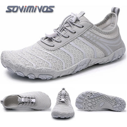 Cross-Trainer pour hommes | Chaussure pieds nus et minimaliste | Semelle zéro chute | Boîte à bout large pour femmes, chaussures de natation en amont, pantoufles de plage