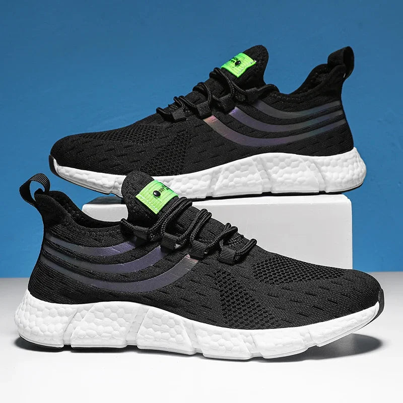 Chaussures de dehors Décontractées pour Homme, Baskets Légères et Respirantes, Plates, Anti-Allure, Course en Plein Air, Marche, Tennis, d'Athlétisme, Jogging