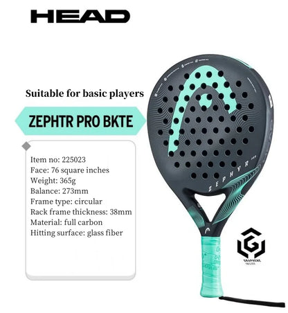 Raquette de Tennis à plaque frontale en Fiber de carbone, grain 360, pratique, noyau en mousse, légère, série ZEPHYR