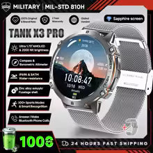 2025 nouveau 1000mAh grande capacité batterie montre intelligente hommes adultes GPS chemin boussole altimètre 1.73 pouces grand écran IP68 montre intelligente