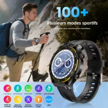 Nouvelle Smartwatch 2026, Appel Sans Fil, Voix IA, Plus de 40 Modes Sportifs, Fitness en Extérieur, Longue Autonomie, Alerte Musique & Messages, Unisexe, Cadeau