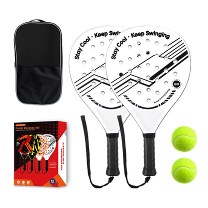 Raquette de padel légère, Surface en Fiber de carbone avec noyau en mousse flexible à mémoire de forme EVA pour joueurs débutants et intermédiaires
