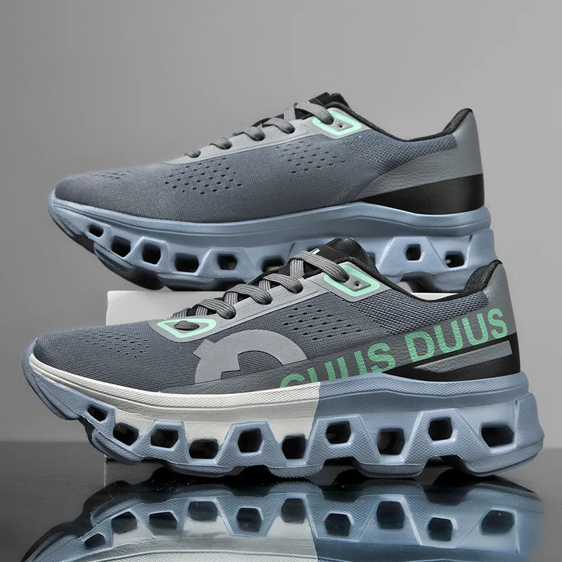 Chaussures de course pour hommes, chaussures tout-terrain, amortissantes, antidérapantes, respirantes, en maille, chaussures de luxe, baskets de course pour couple en plein air