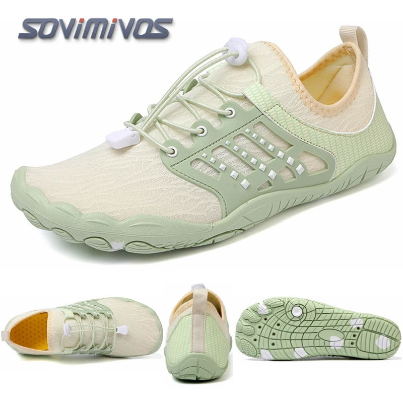 Cross-Trainer pour hommes | Chaussure pieds nus et minimaliste | Semelle zéro chute | Boîte à bout large pour femmes, chaussures de natation en amont, pantoufles de plage