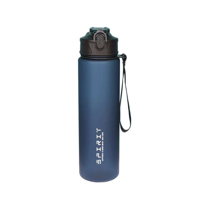 Bouteille d'eau de 750ml avec marqueur de temps de paille, pichet d'eau étanche en plastique de grande capacité pour salle de sport, voyage, Sports de plein air
