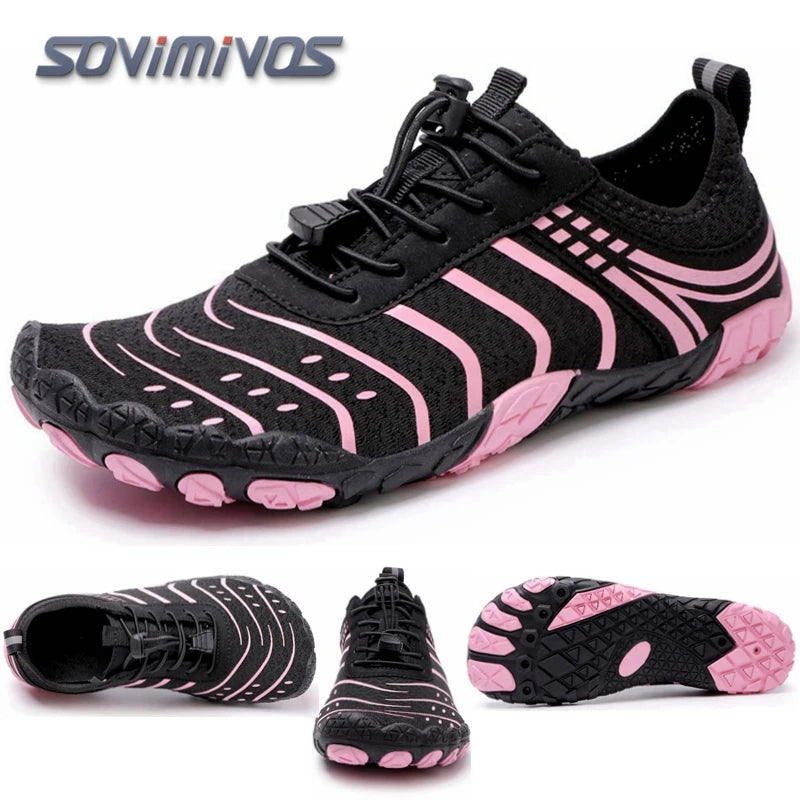 Cross-Trainer pour hommes | Chaussure pieds nus et minimaliste | Semelle zéro chute | Boîte à bout large pour femmes, chaussures de natation en amont, pantoufles de plage