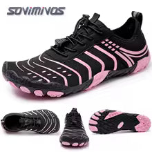 Cross-Trainer pour hommes | Chaussure pieds nus et minimaliste | Semelle zéro chute | Boîte à bout large pour femmes, chaussures de natation en amont, pantoufles de plage