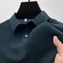 Vêtements de marque été nouveau T-shirt à manches courtes pour hommes soie glacée POLO frais et respirant affaires décontracté haut absorbant la sueur