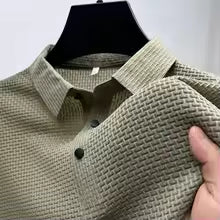 Vêtements de marque été nouveau T-shirt à manches courtes pour hommes soie glacée POLO frais et respirant affaires décontracté haut absorbant la sueur