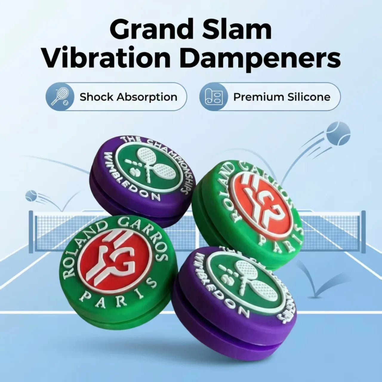 Accessoires anti-vibrations pour raquettes de tennis, amortisseurs de vibrations pour raquettes, amortisseurs universels créatifs pour raquettes de tennis