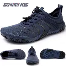 Cross-Trainer pour hommes | Chaussure pieds nus et minimaliste | Semelle zéro chute | Boîte à bout large pour femmes, chaussures de natation en amont, pantoufles de plage