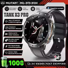 2025 nouveau 1000mAh grande capacité batterie montre intelligente hommes adultes GPS chemin boussole altimètre 1.73 pouces grand écran IP68 montre intelligente