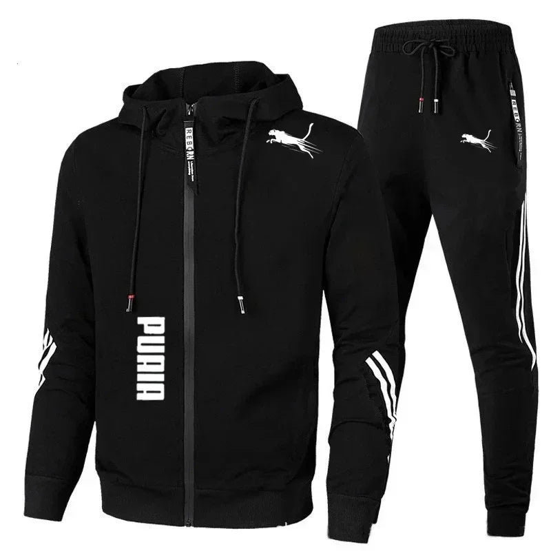 Ensemble de survêtement homme printemps-automne 2026 – Hoodie à manches longues et jogging 2 pièces – Tenue décontractée de sport et de course