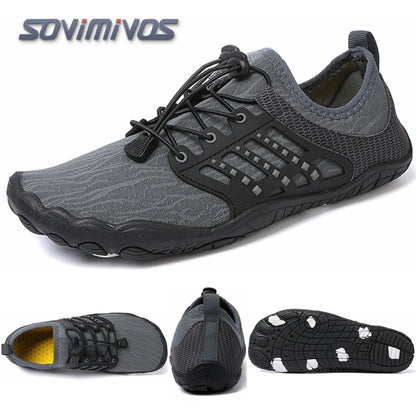 Cross-Trainer pour hommes | Chaussure pieds nus et minimaliste | Semelle zéro chute | Boîte à bout large pour femmes, chaussures de natation en amont, pantoufles de plage