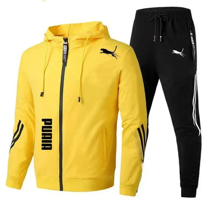 Ensemble de survêtement homme printemps-automne 2026 – Hoodie à manches longues et jogging 2 pièces – Tenue décontractée de sport et de course