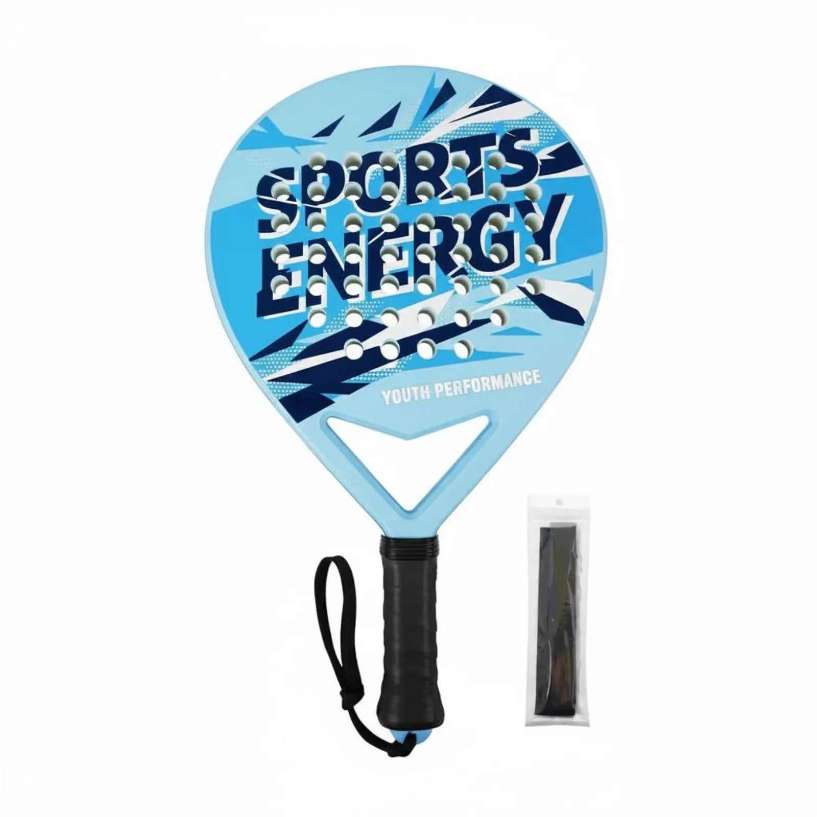 Raquette de padel junior, grande zone de frappe, ABS, équipement sportif, absorption des chocs, rebond puissant, pour débutants, extérieur