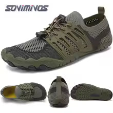 Cross-Trainer pour hommes | Chaussure pieds nus et minimaliste | Semelle zéro chute | Boîte à bout large pour femmes, chaussures de natation en amont, pantoufles de plage