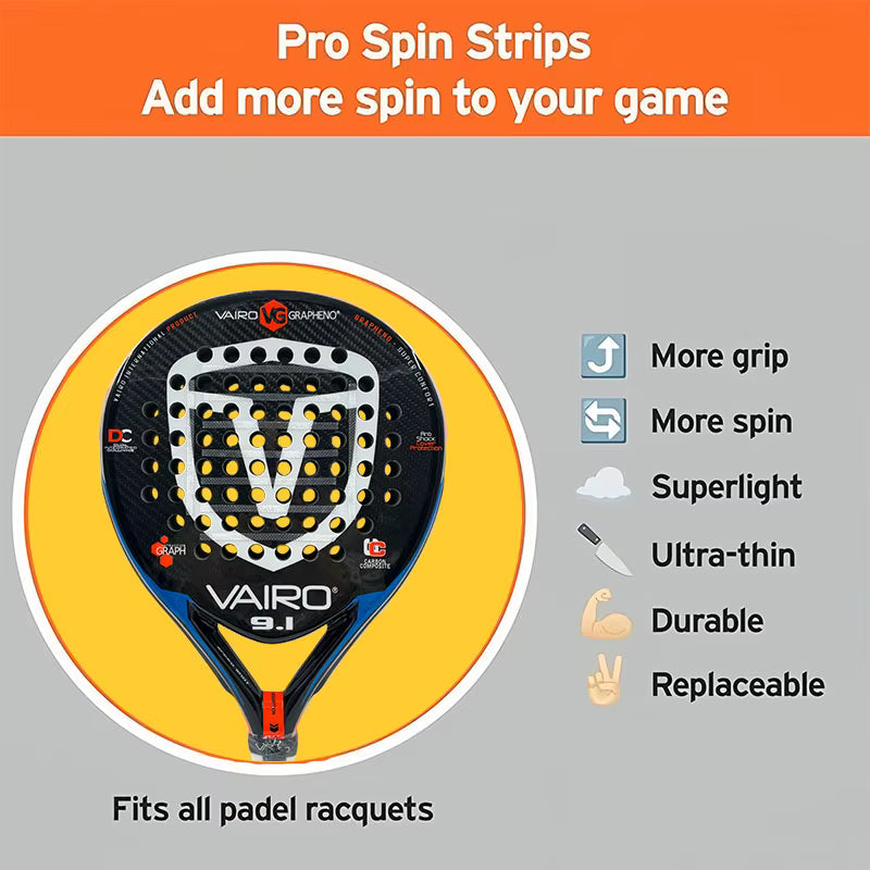 Bandes de rotation pour raquette de tennis, 7 pièces, bande de poignée à friction, légère et universelle pour plus de rotation, contrôle précis sur tous