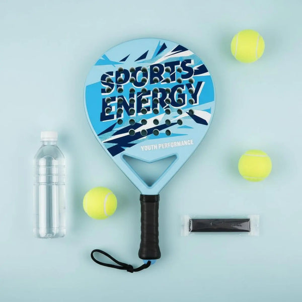 Raquette de padel junior, grande zone de frappe, ABS, équipement sportif, absorption des chocs, rebond puissant, pour débutants, extérieur