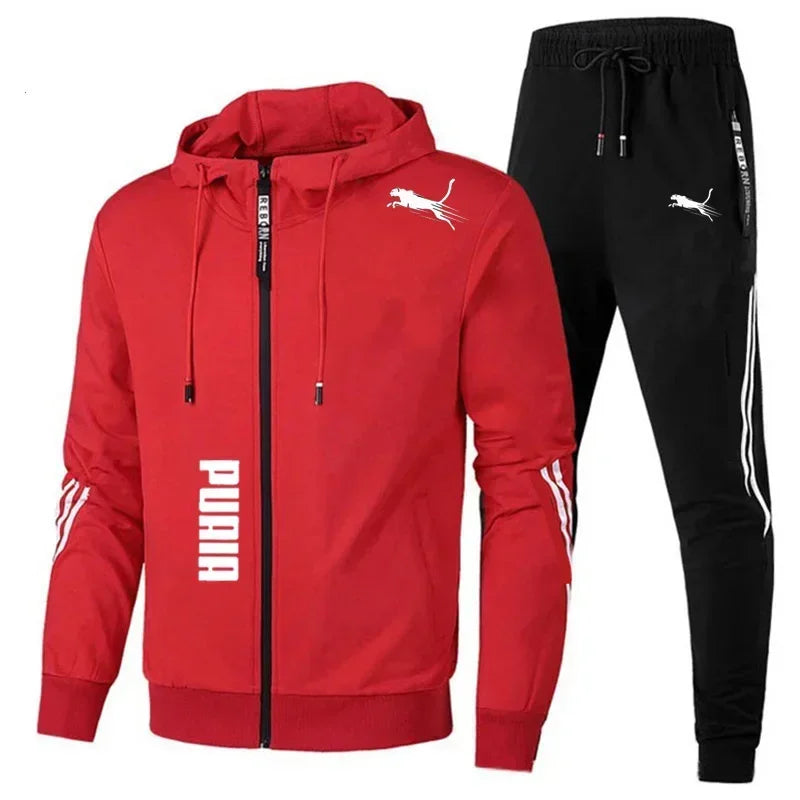 Ensemble de survêtement homme printemps-automne 2026 – Hoodie à manches longues et jogging 2 pièces – Tenue décontractée de sport et de course