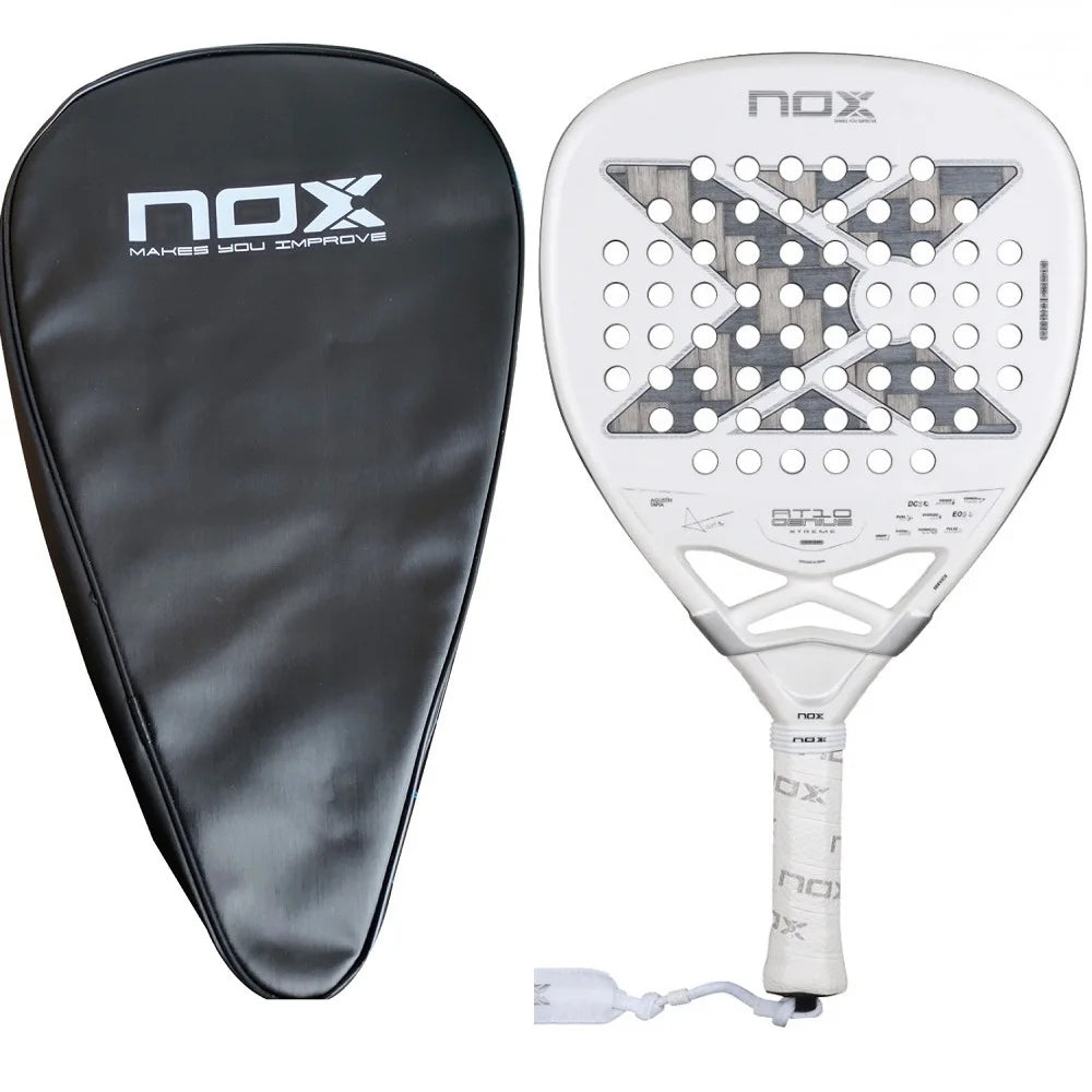 Raquette de padel professionnelle NOX AT10 3K 12K 18K en fibre de carbone composite, forme diamant, mousse laminée EVA, raquette de sport HPS