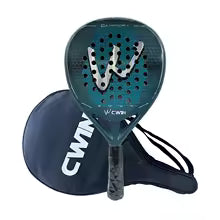 CWIN CARRERA raquette de pagaie adulte professionnel en Fiber de carbone souple EVA visage raquette de Tennis avec housse de sac de pagaie 2025