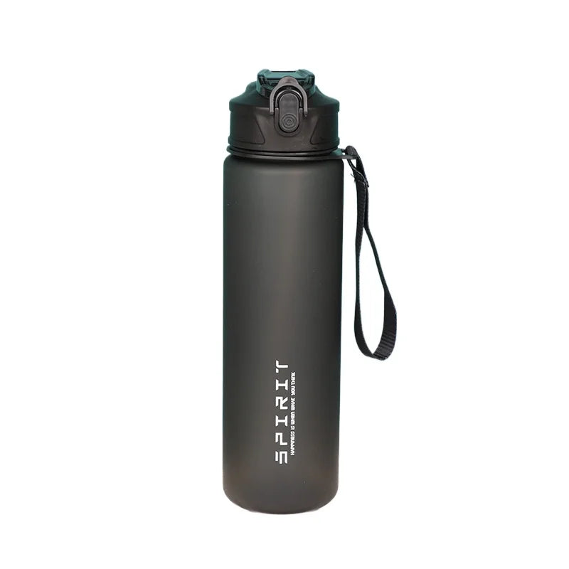 Bouteille d'eau de 750ml avec marqueur de temps de paille, pichet d'eau étanche en plastique de grande capacité pour salle de sport, voyage, Sports de plein air