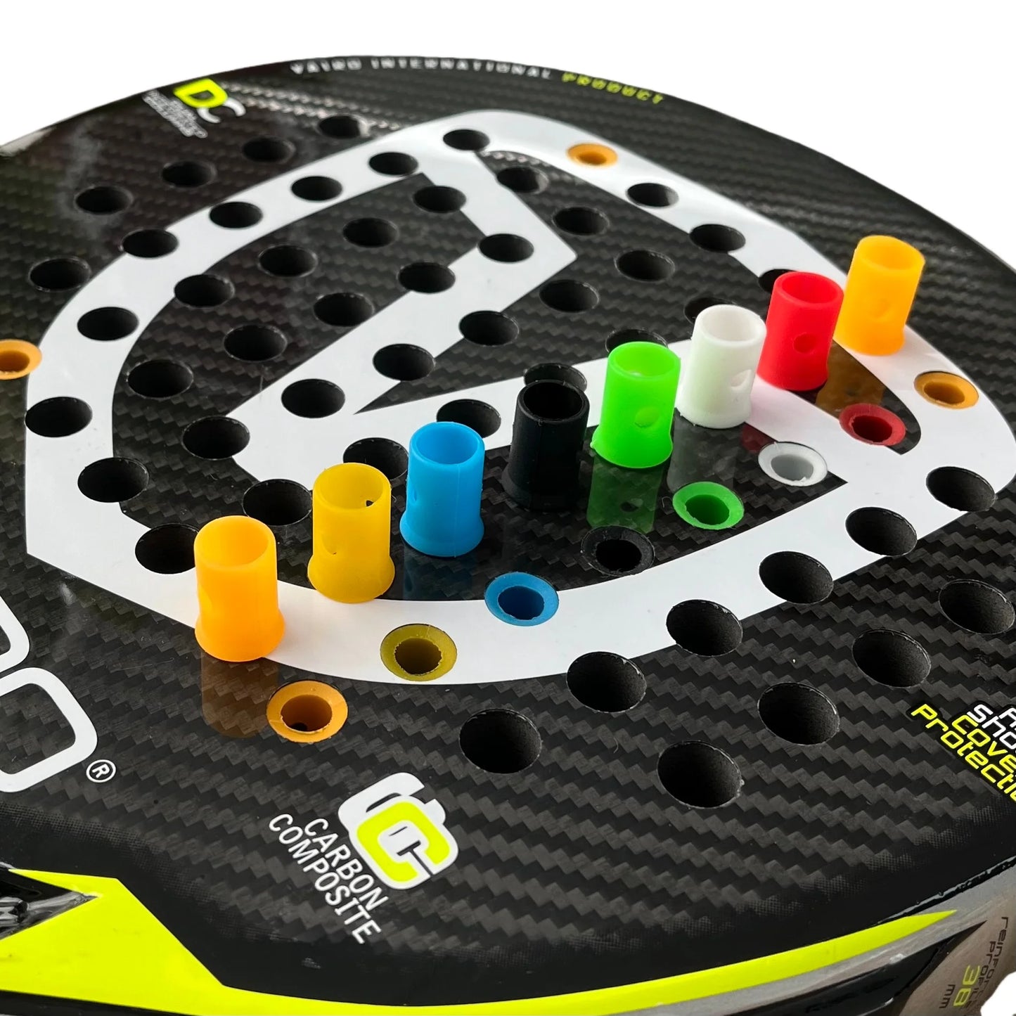Amortisseur de vibrations pour raquette de Tennis, 8 pièces, absorption des chocs, léger, Durable, facile à installer, ajustement universel pour le Tennis et le Badminton